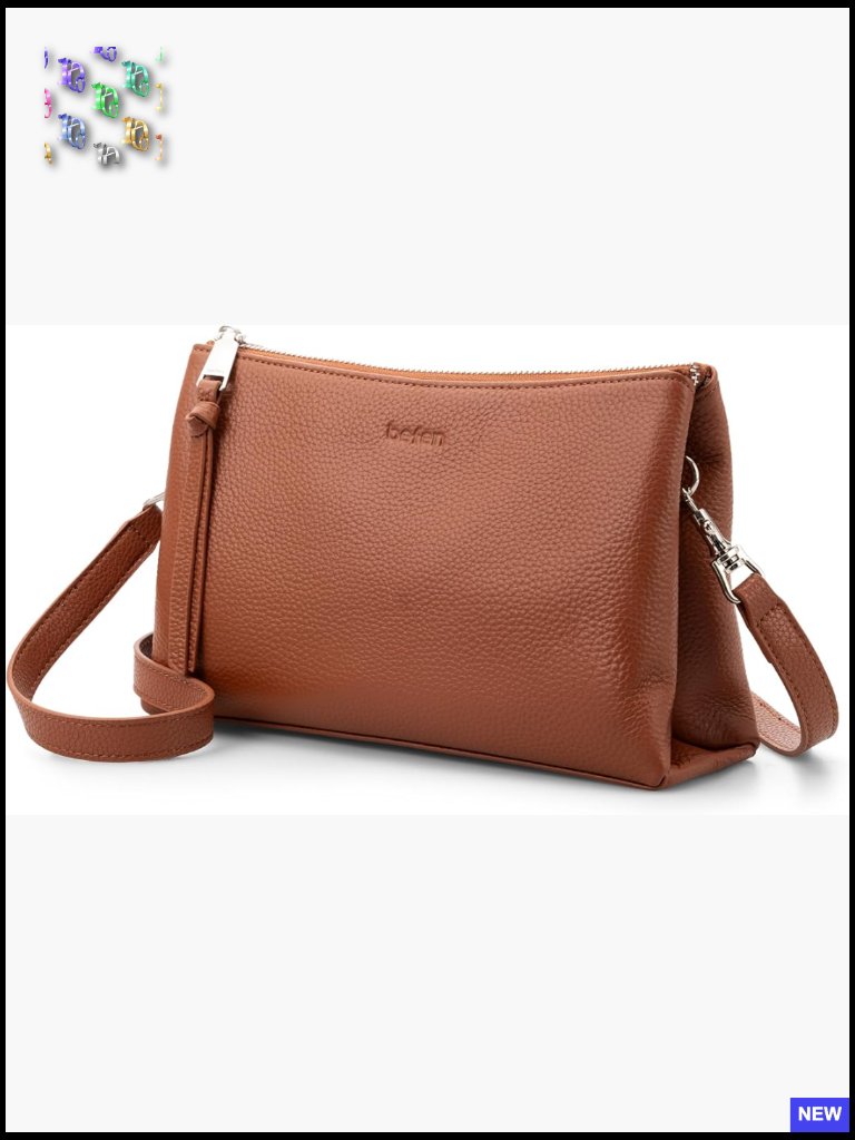 Genuine Leather Crossbody Bag Small Rfid Wallet Shoulder Purse Classic Tassel